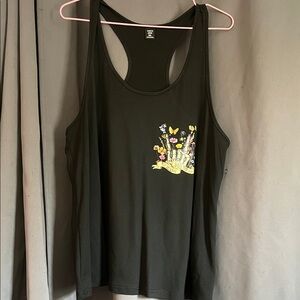 SHEIN Black Tank Top with Floral Graphic